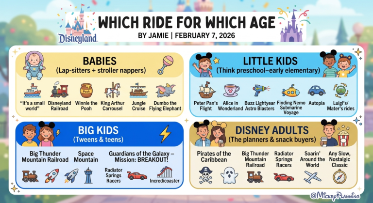 Which ride for which age